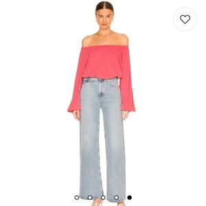 Gathered neck bubble top Sundry on or off the shoulder sz 2/medium